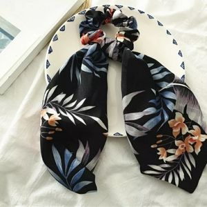 Fashion floral print scrunchie hair band